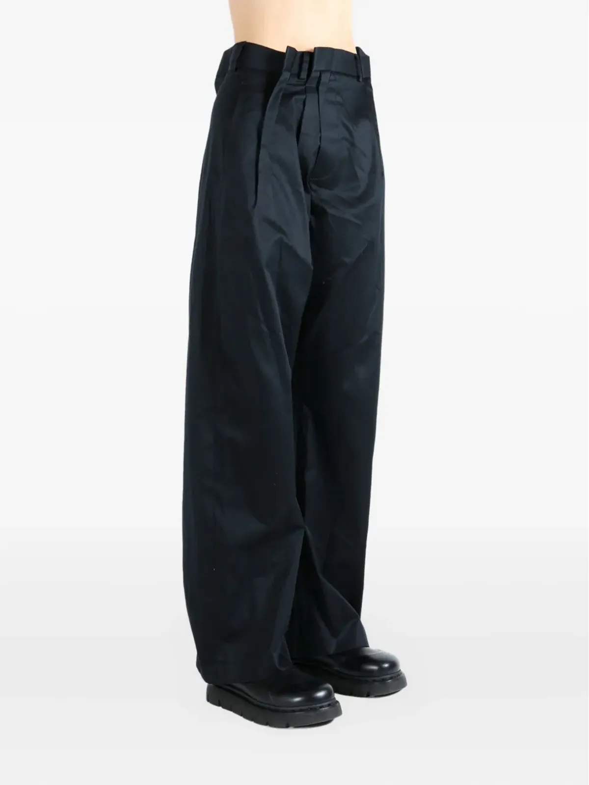 MM6 Maison Margiela プリーツフロントパンツ - ブラック - 画像3