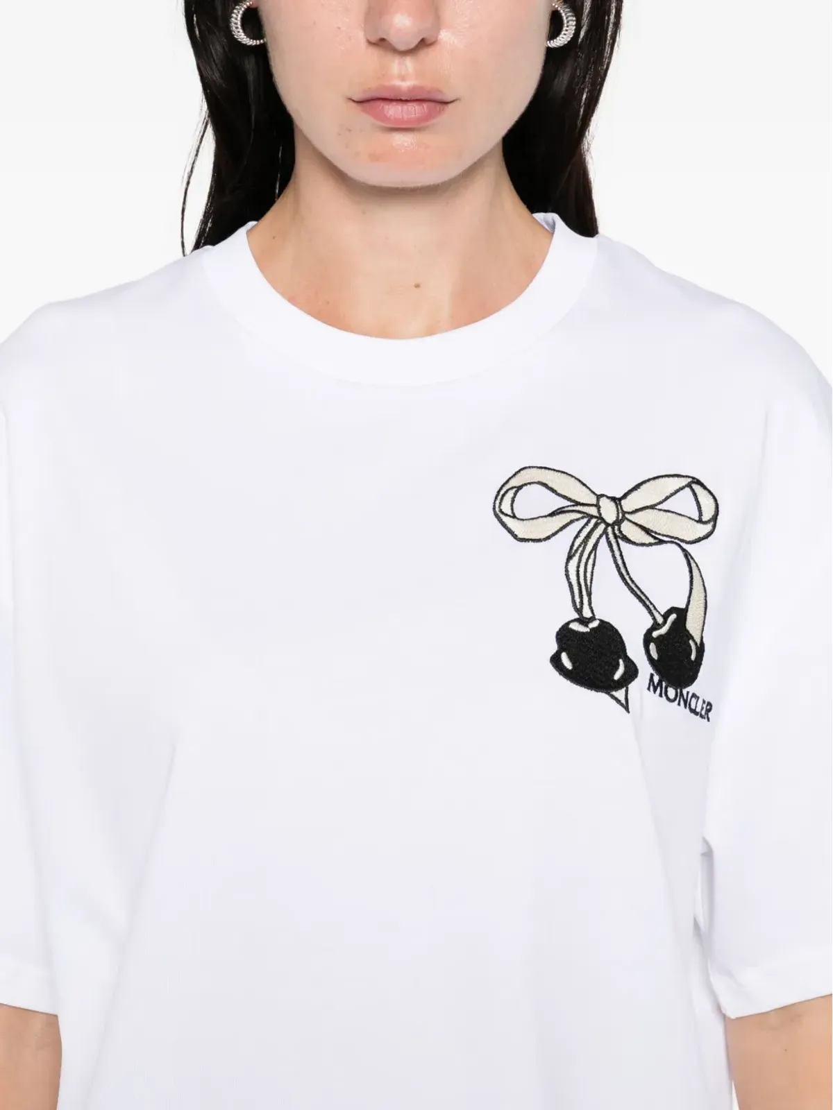 Moncler ボウ刺繍Tシャツ - 画像5