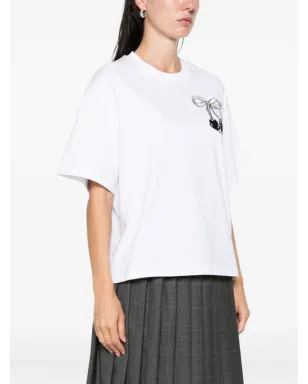 Moncler ボウ刺繍Tシャツ - サムネイル3