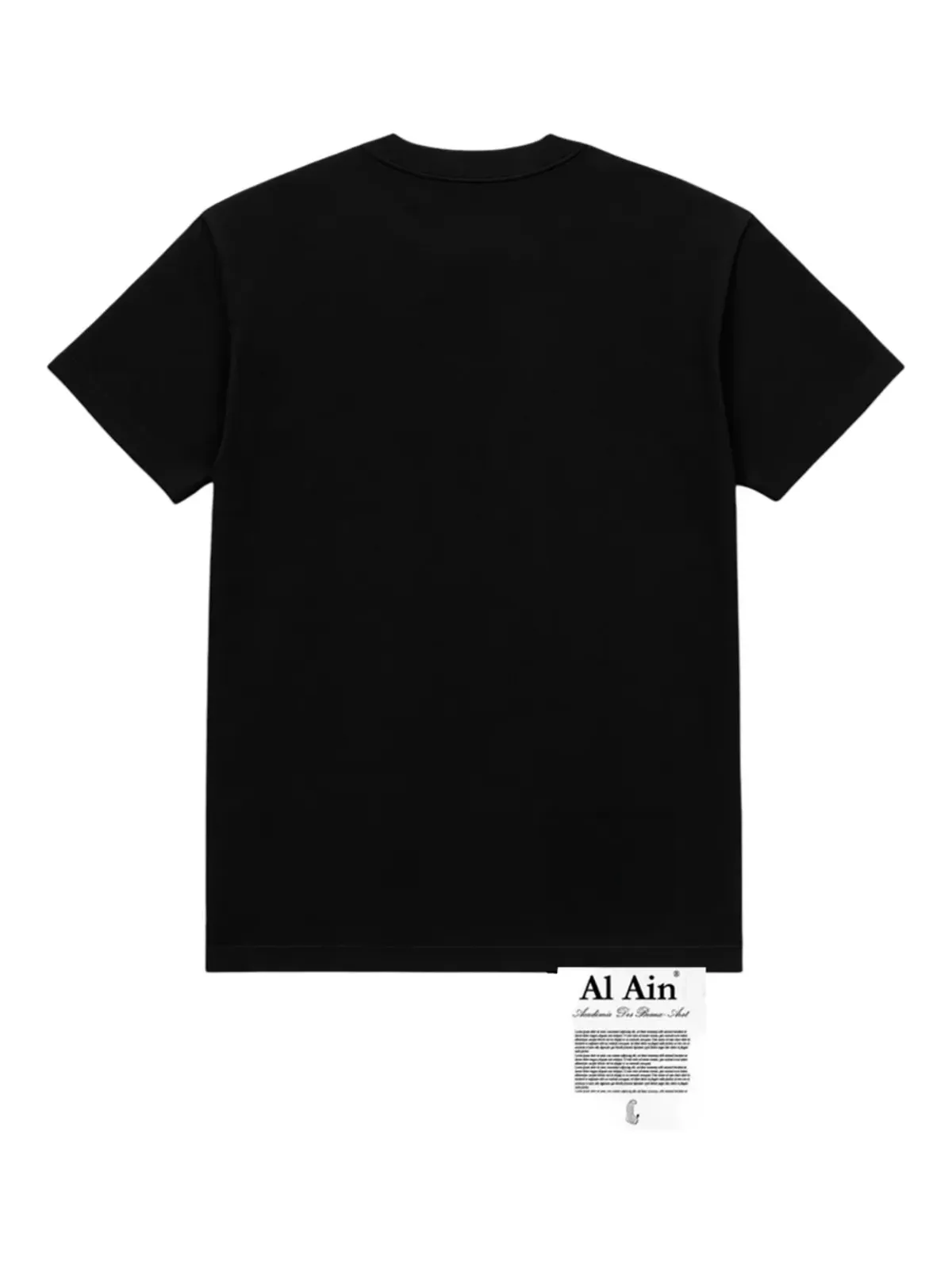 AL AIN テープディテール コットンTシャツ ブラック - 画像2