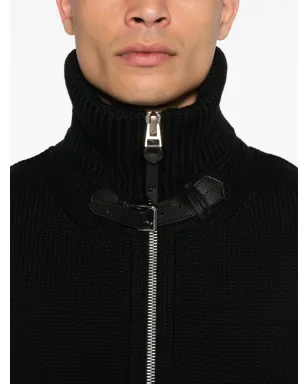 TOM FORD ジップフロントリブ編みウールジャケット - サムネイル5