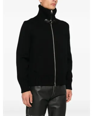 TOM FORD ジップフロントリブ編みウールジャケット - サムネイル3