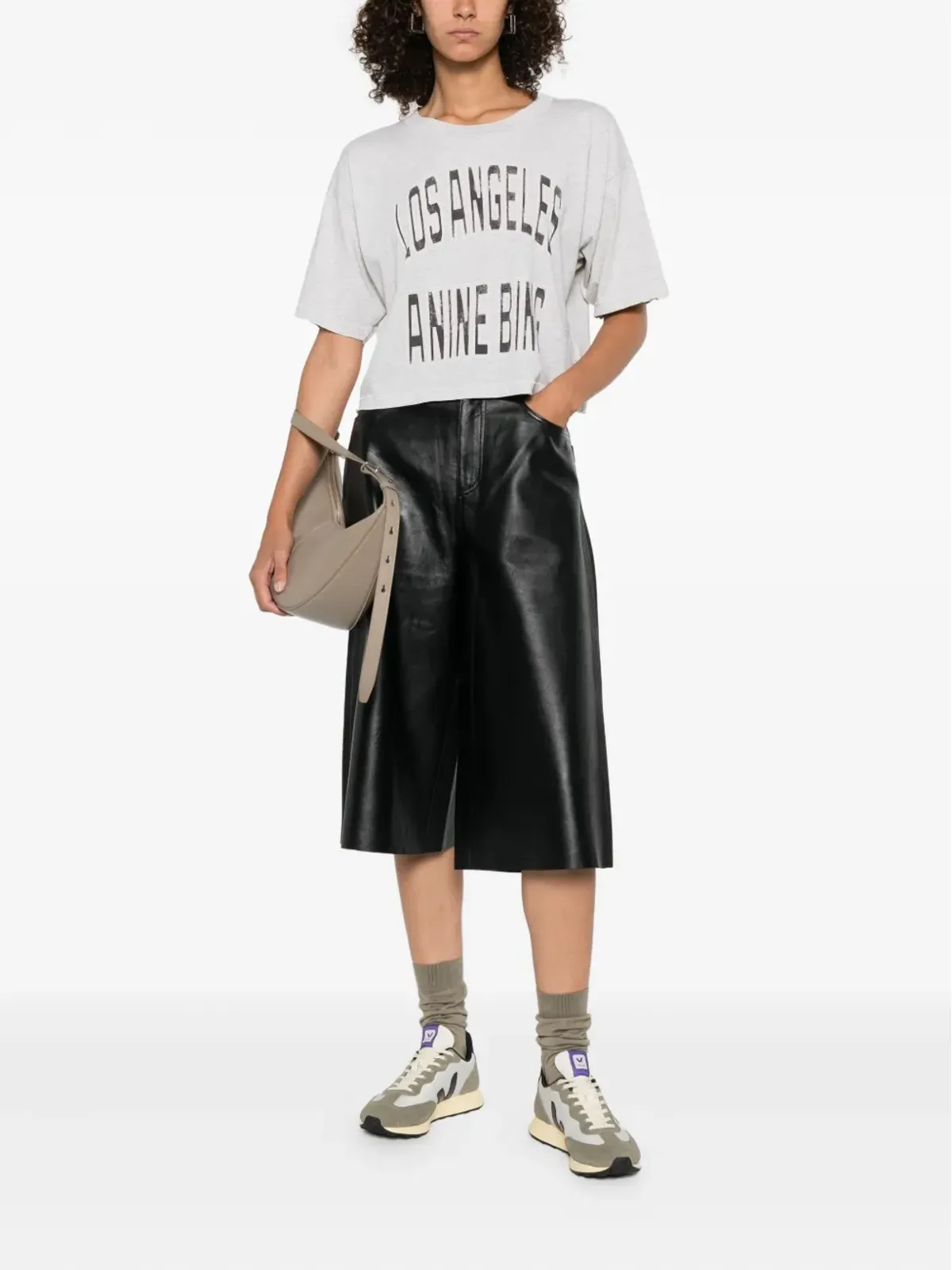 ANINE BING ロサンゼルス Tシャツ - グレー - 画像2