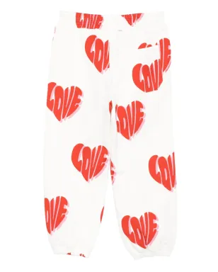 Stella McCartney Kids ハートプリント トラックパンツ - White - サムネイル2