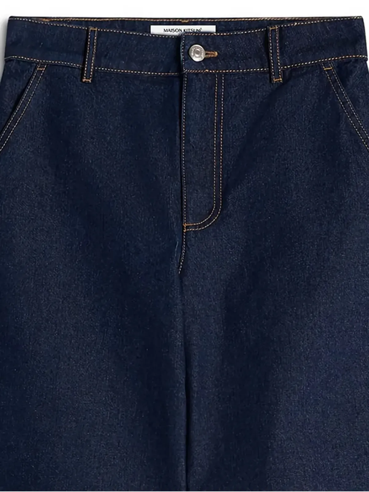 Maison Kitsuné ハイウエスト コットン ジーンズ - Blue - 画像2