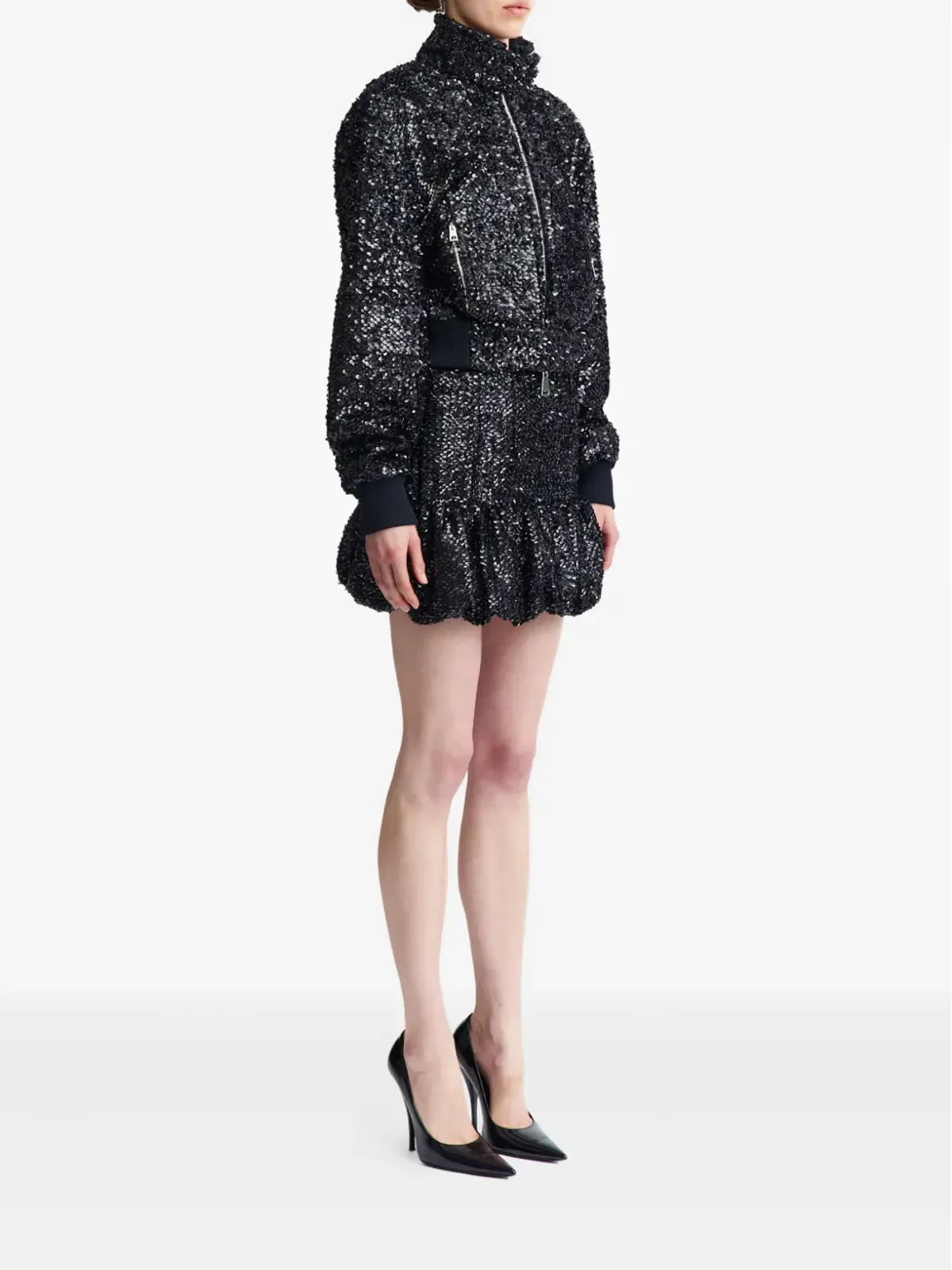 16Arlington Cosima スパンコール装飾ボンバー ジャケット - 画像3