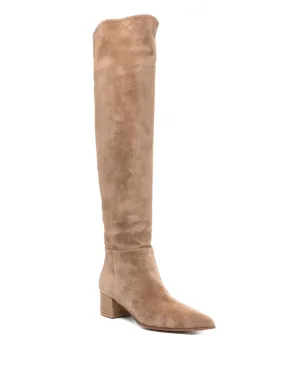 Gianvito Rossi 40mm レザー ポインテッドトゥ ニーハイブーツ - サムネイル2