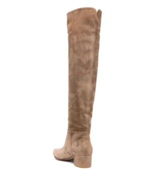Gianvito Rossi 40mm レザー ポインテッドトゥ ニーハイブーツ - サムネイル3