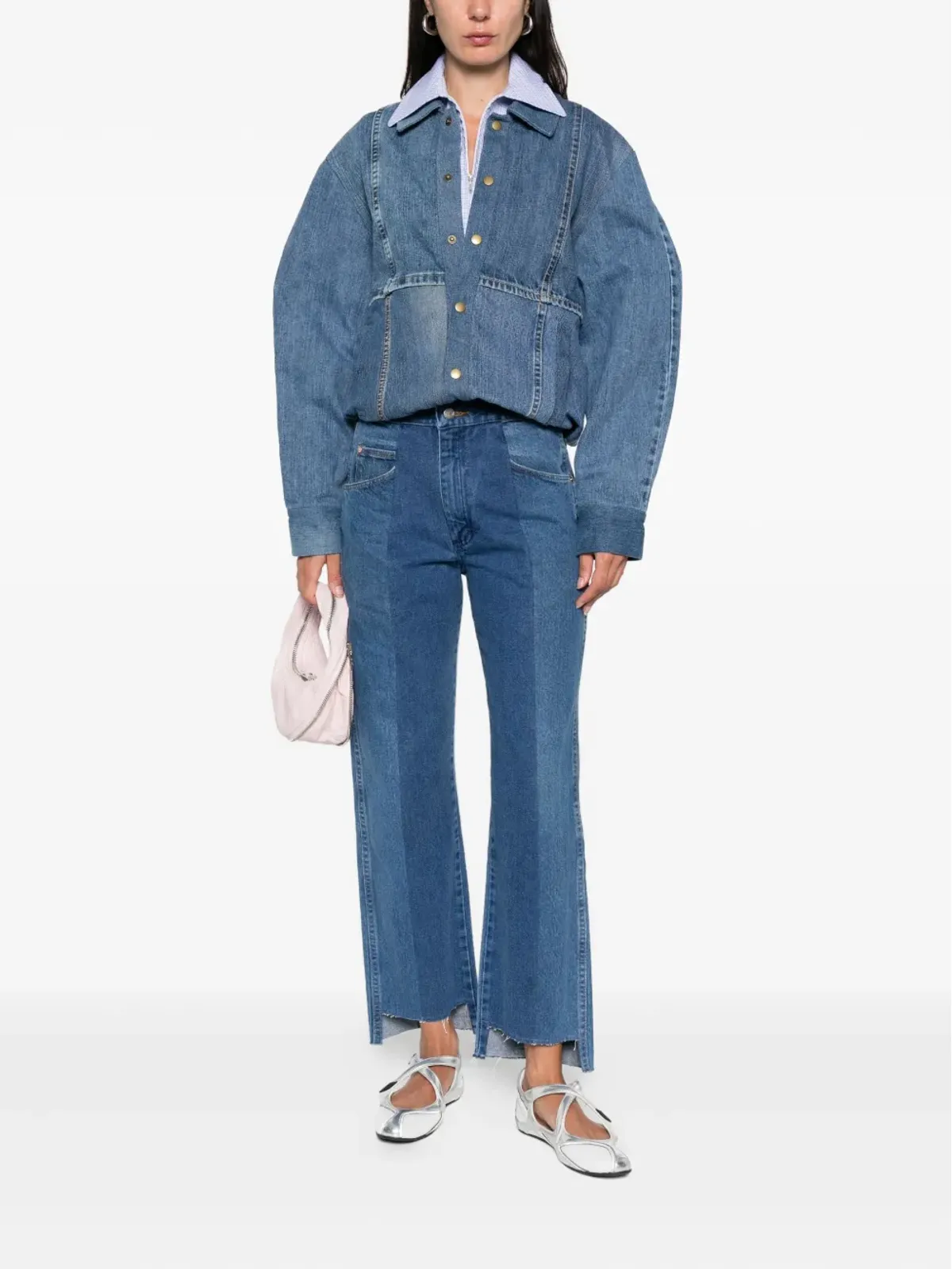 E.L.V DENIM Audrey アシンメトリーヘムジーンズ - 画像2
