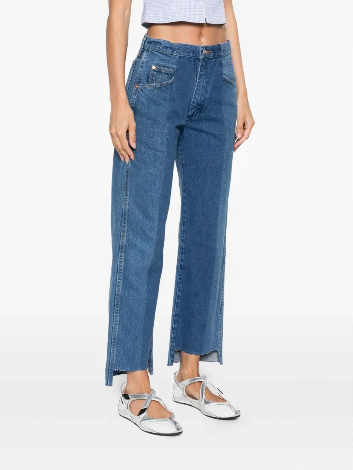 E.L.V DENIM Audrey アシンメトリーヘムジーンズ - 画像3