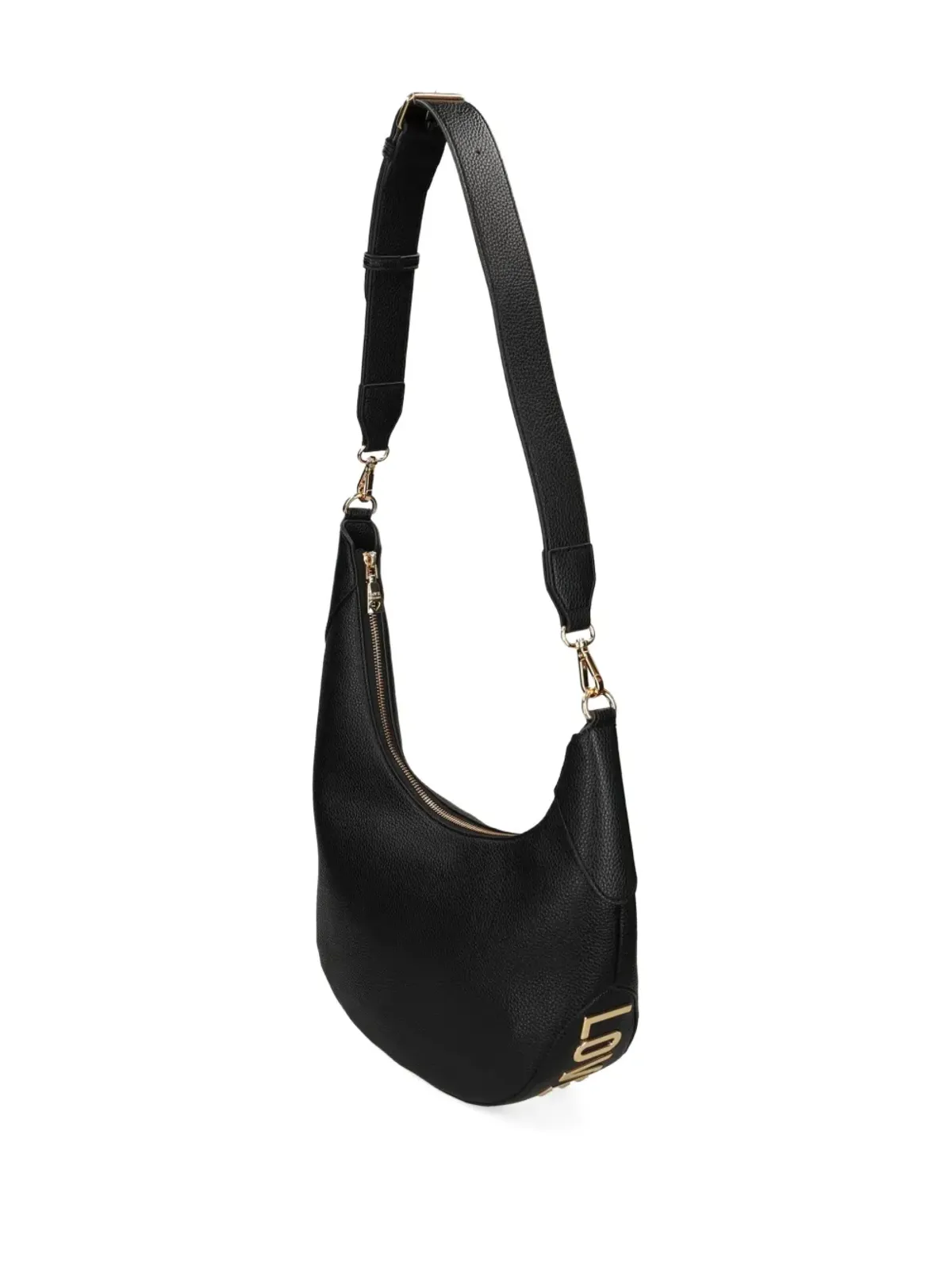Love Moschino ロゴプレート付きクレセントショルダーバッグ - 画像4