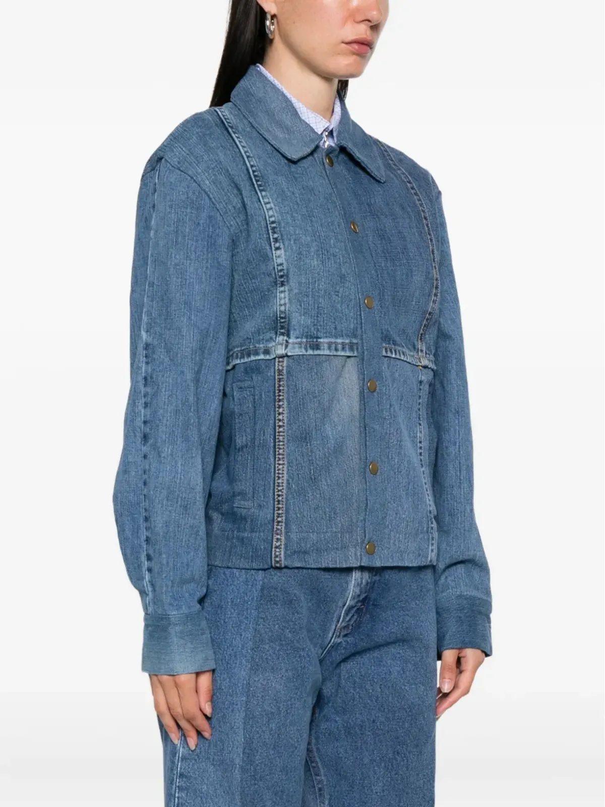 E.L.V DENIM Kara パネルデザインのデニムジャケット - 画像3