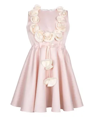 JESSIE AND JAMES KIDS rose-embellished skater mini dress - Pink - サムネイル4