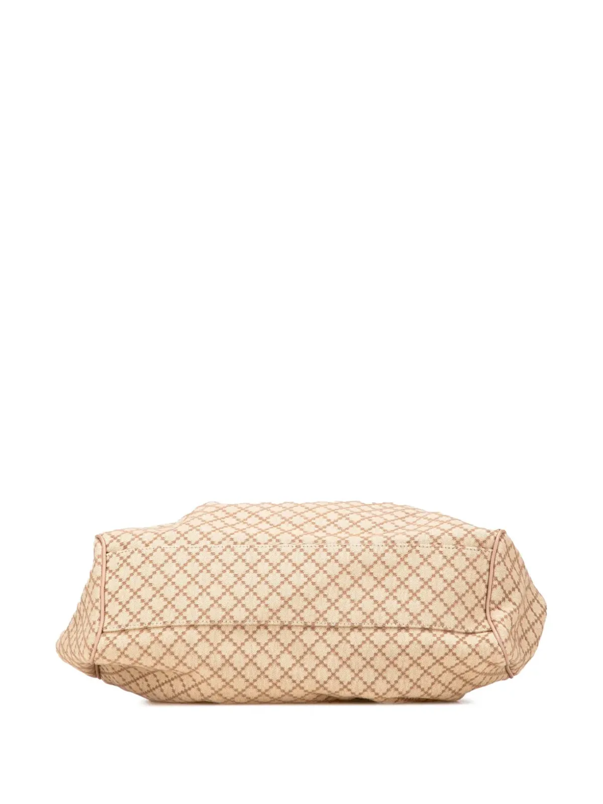 Gucci ビンテージ ダイヤモンドキャンバス Sukey トートバッグ（ブラウン） - 画像4