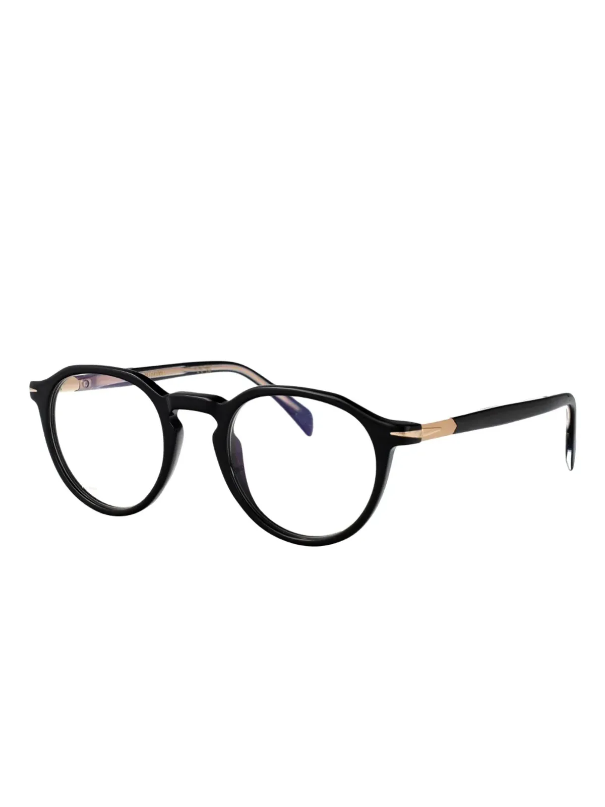 Eyewear by David Beckham round gold-detail glasses - Black - 画像2