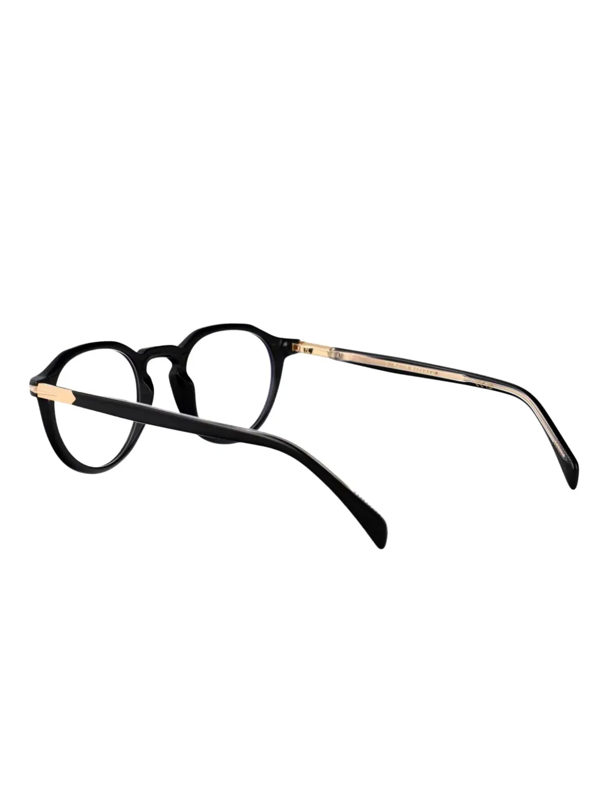 Eyewear by David Beckham round gold-detail glasses - Black - 画像4