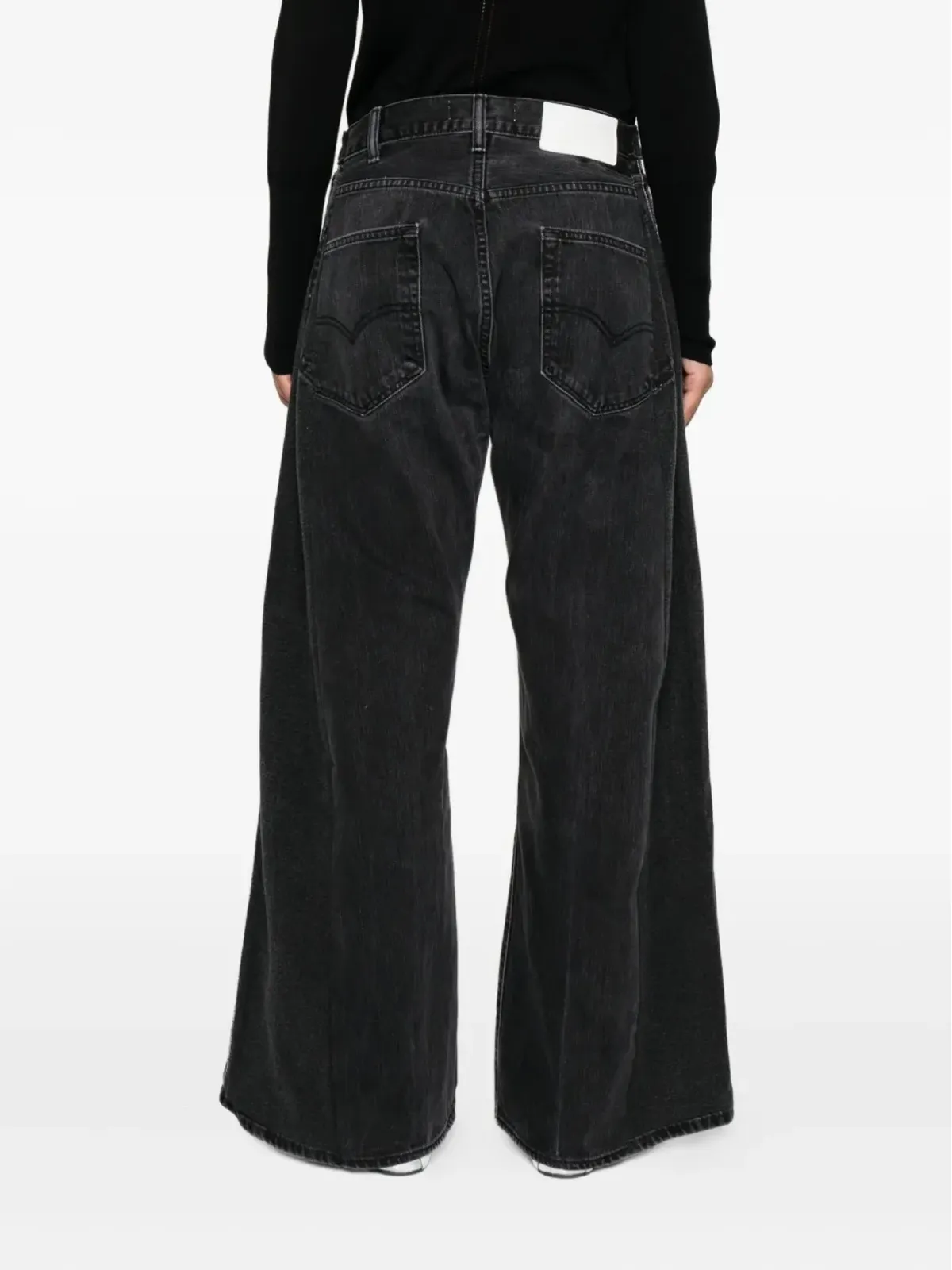 E.L.V DENIM panelled-embellished jeans - Grey - 画像4