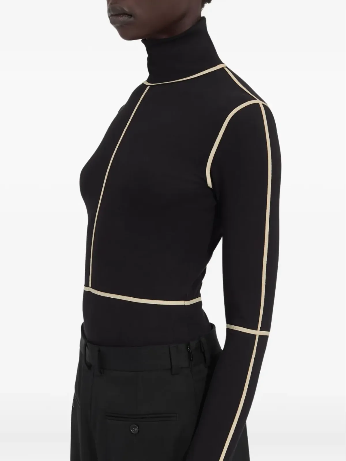 MM6 Maison Margiela ハイネック・パネルド・ボディスーツ - 画像3