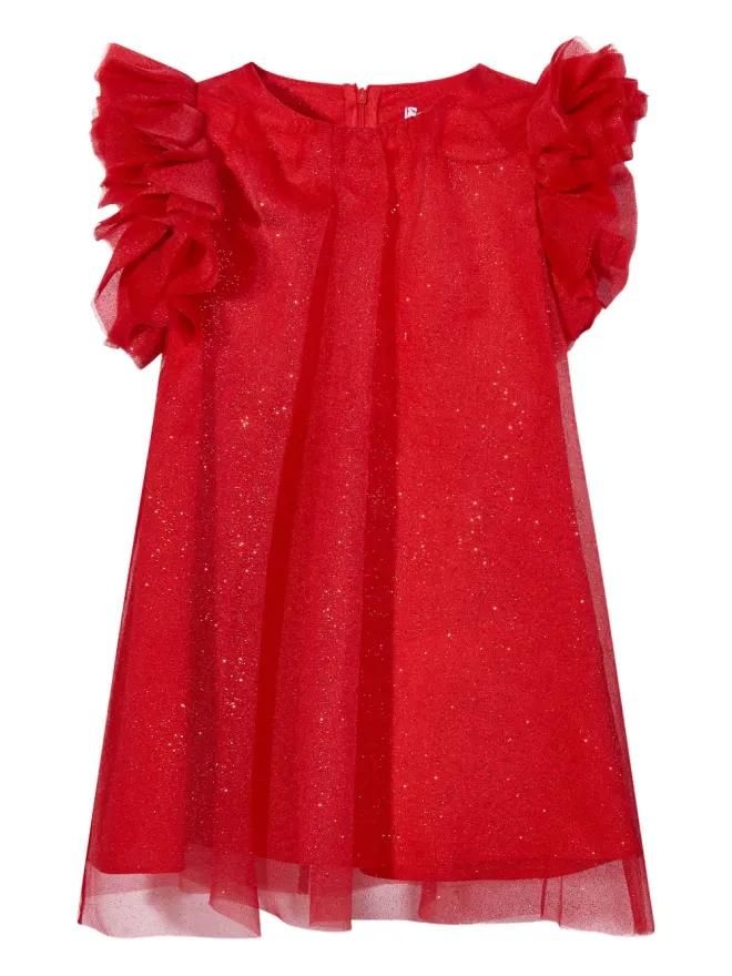 MAMA LUMA KIDS MAMA LUMA KIDS グリッター装飾のフリルドレスの商品画像