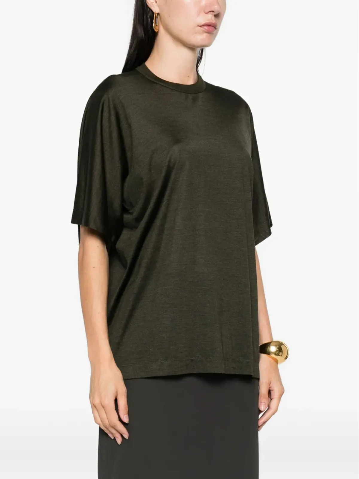 Carven 丸首シルクTシャツ - 画像3