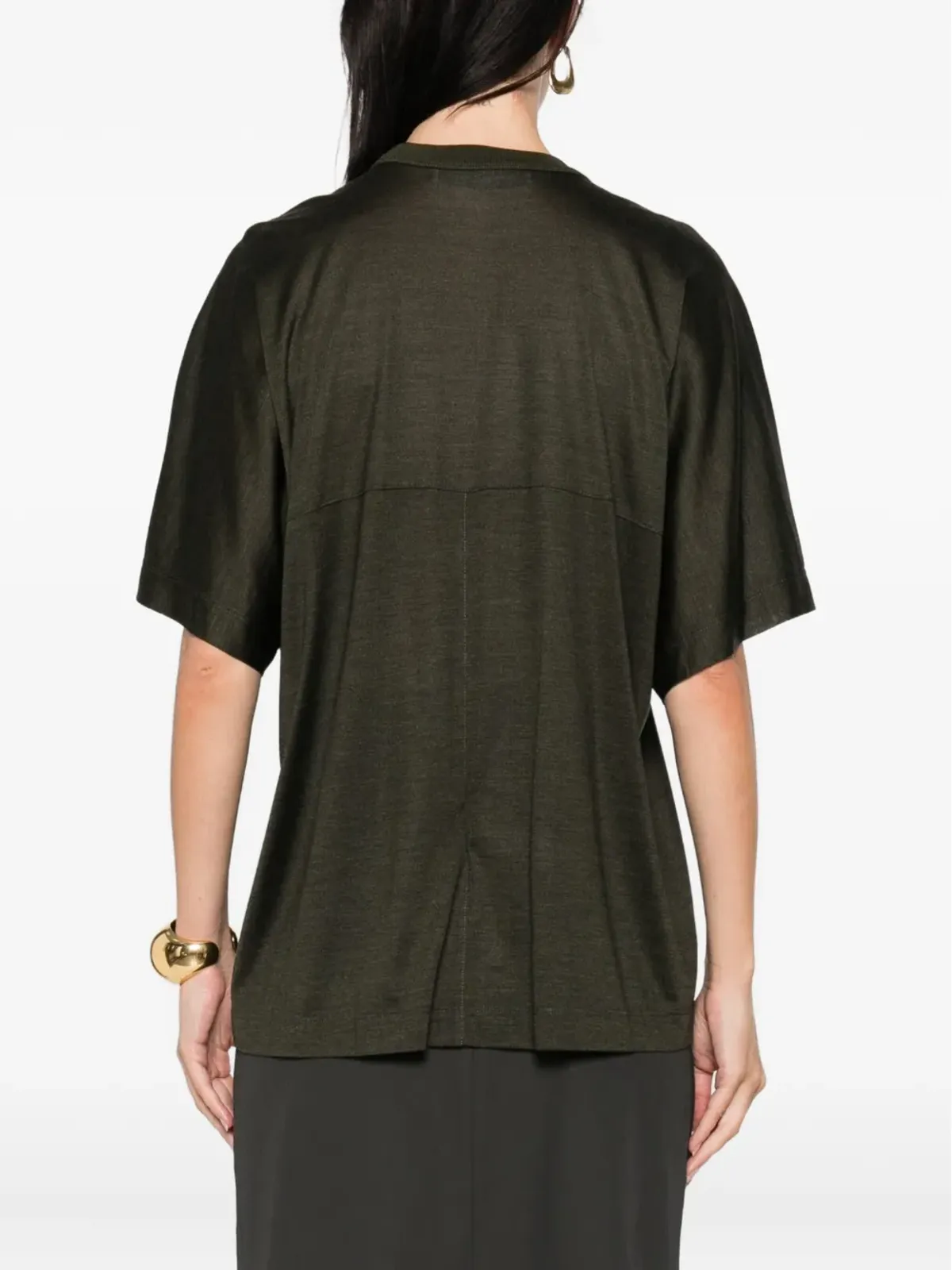 Carven 丸首シルクTシャツ - 画像4