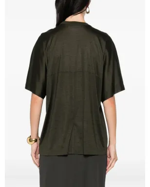 Carven 丸首シルクTシャツ - サムネイル4