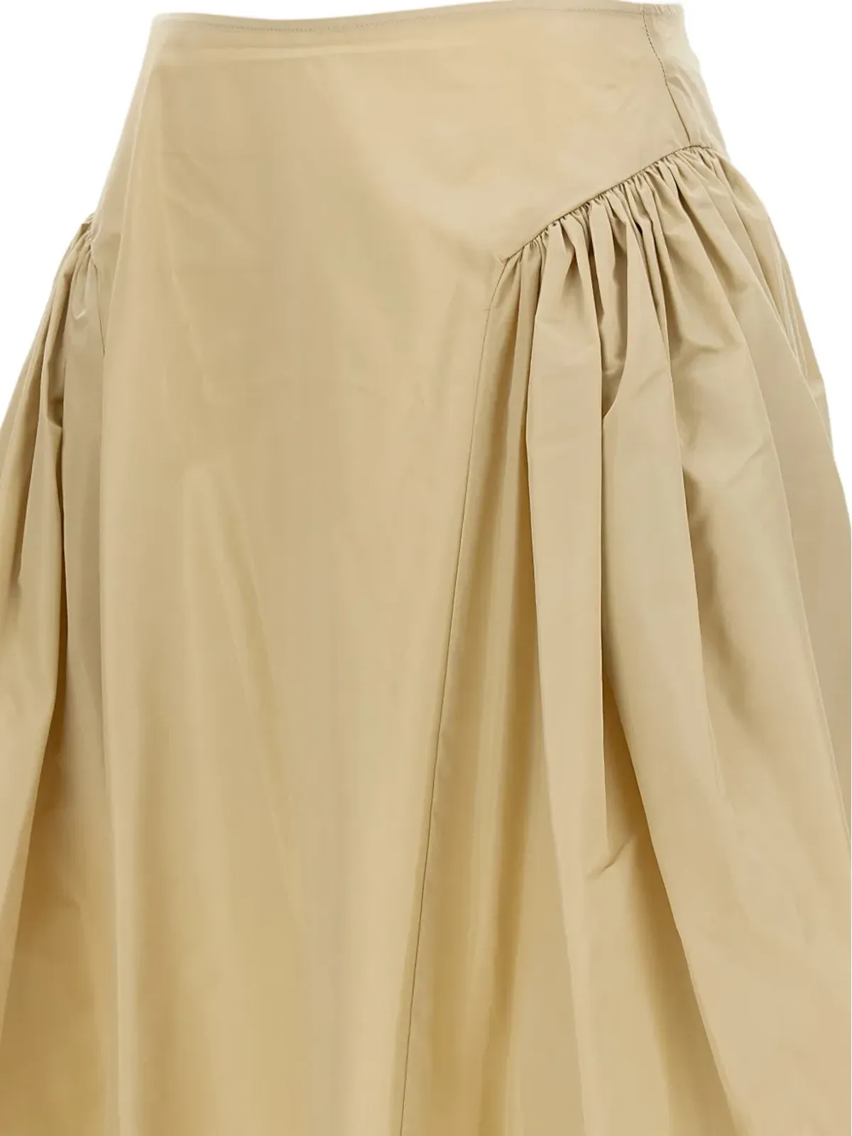 Simone Rocha ベージュのプリーツミディスカート - 画像3