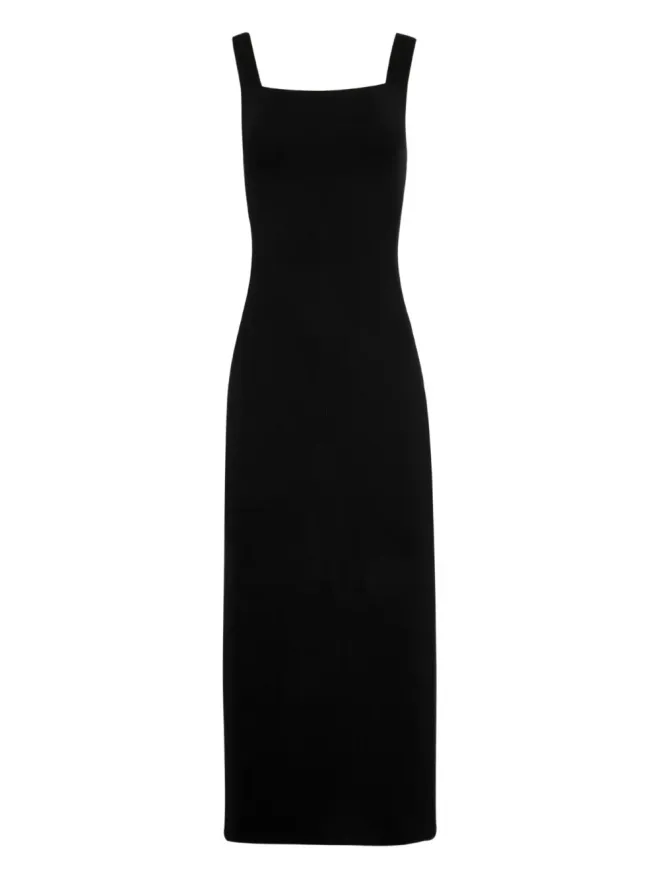 KHAITE KHAITE Dixi square-neck midi dress - Blackの商品画像