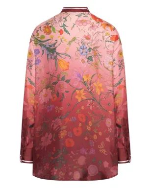 Gucci 花柄プリントのシルクシャツ - レッド - サムネイル2
