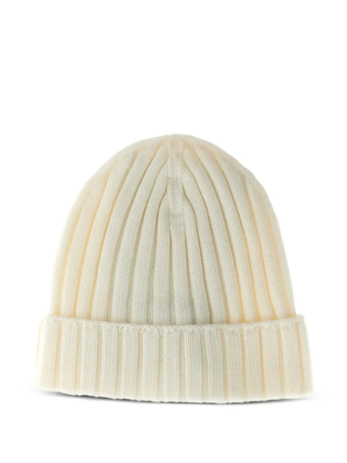 Moncler Enfant リブ編みロゴパッチ付きニット帽 - 画像2