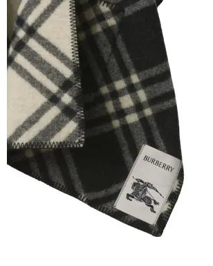 Burberry フード付きチェック柄ウールケープ - サムネイル2