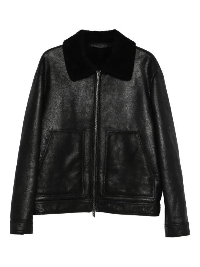 Salvatore Santoro Salvatore Santoro シアーリングカラー ジップフロント ジャケットの商品画像
