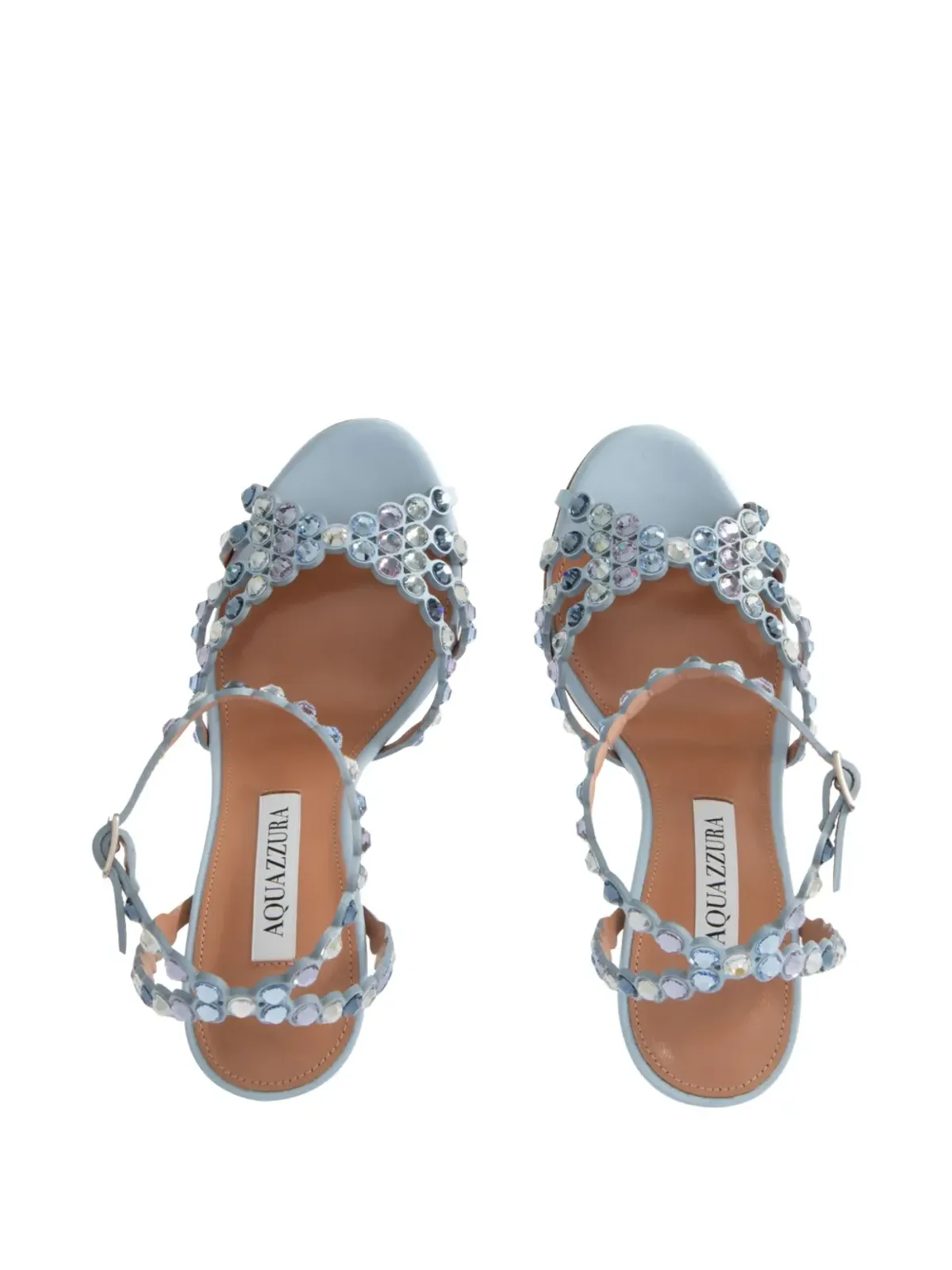 Aquazzura テキーラ クリスタル装飾 サンダル - 画像3