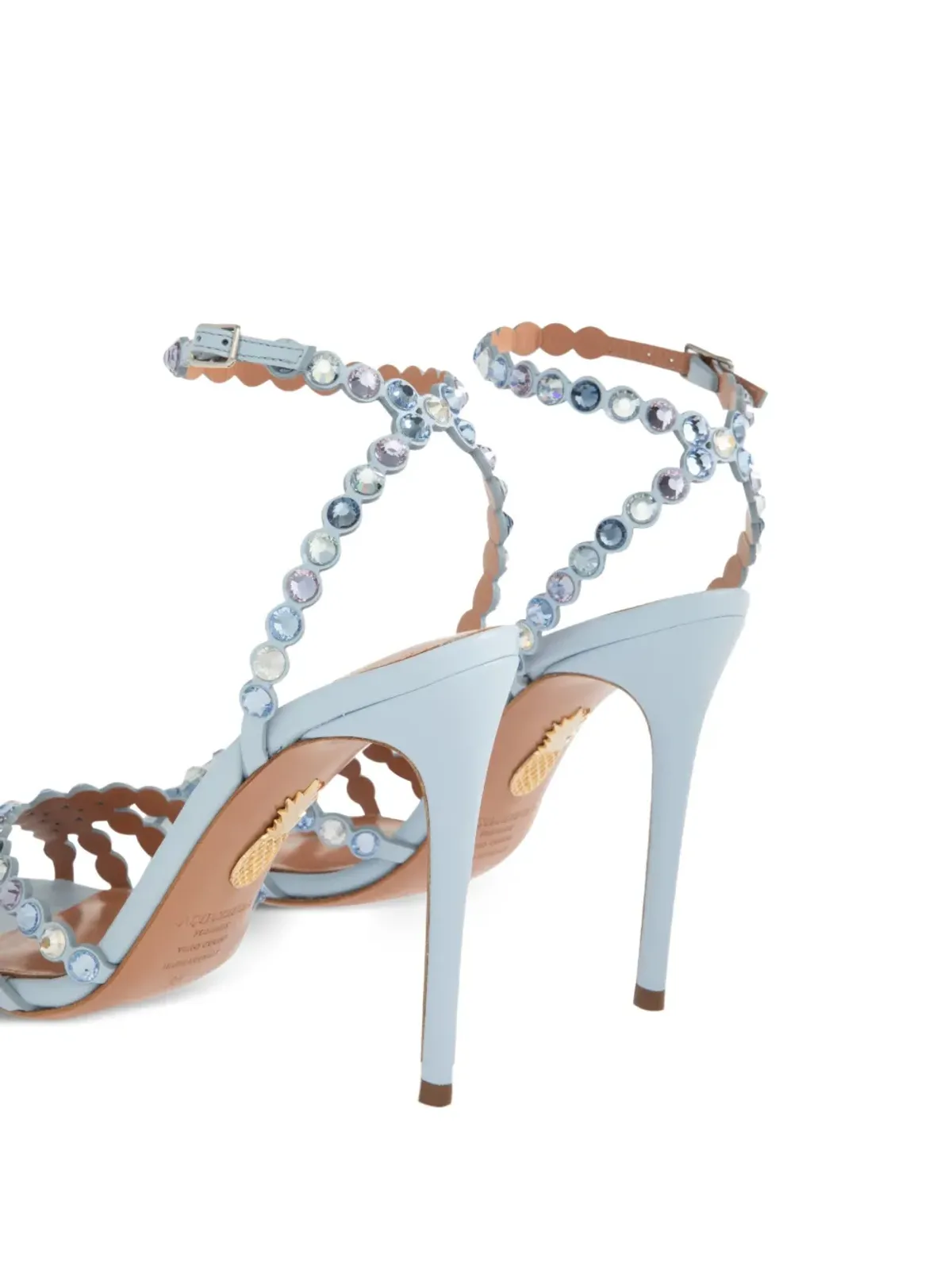 Aquazzura テキーラ クリスタル装飾 サンダル - 画像4