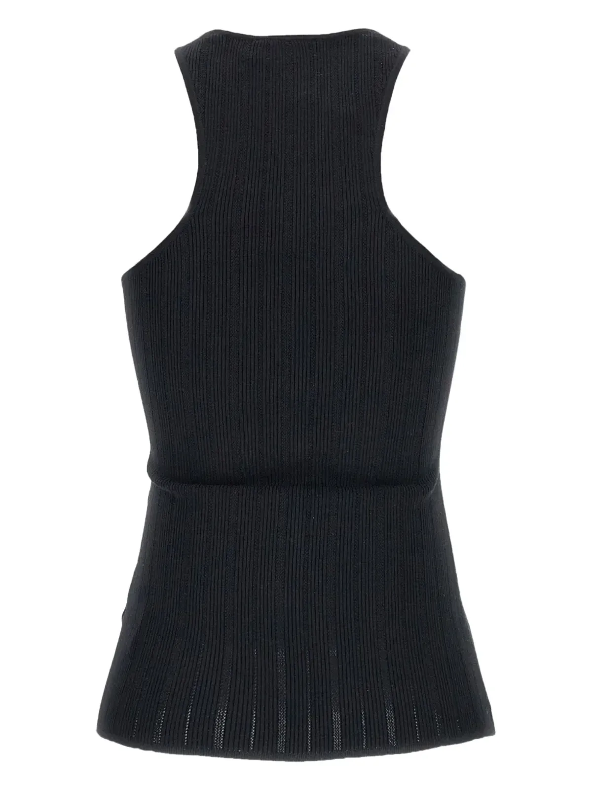 Elisabetta Franchi チェーンストラップリブ編みタンクトップ - 画像2