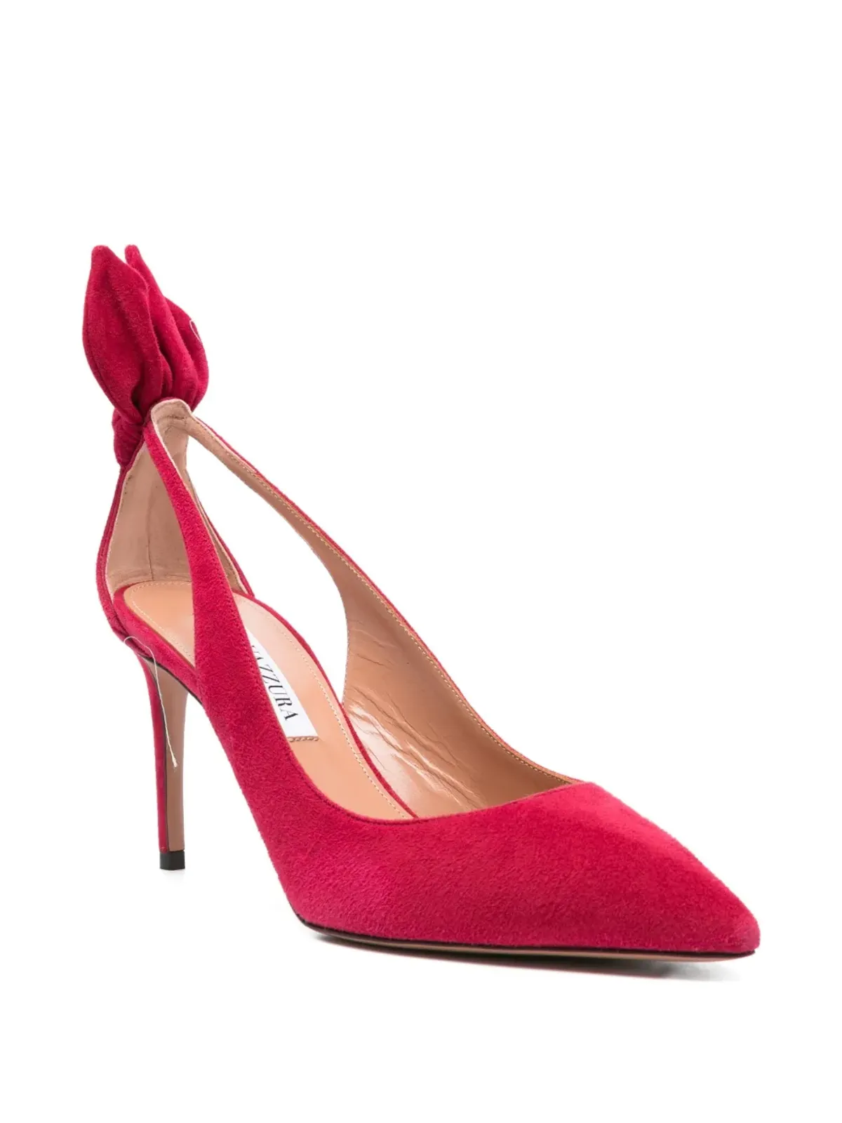 Aquazzura ボウディテール カットアウトパンプス ピンク - 画像2