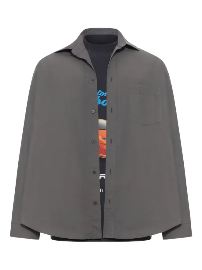 Balenciaga Balenciaga x Automobili Lamborghini レイヤードポプリンシャツ - グレーの商品画像