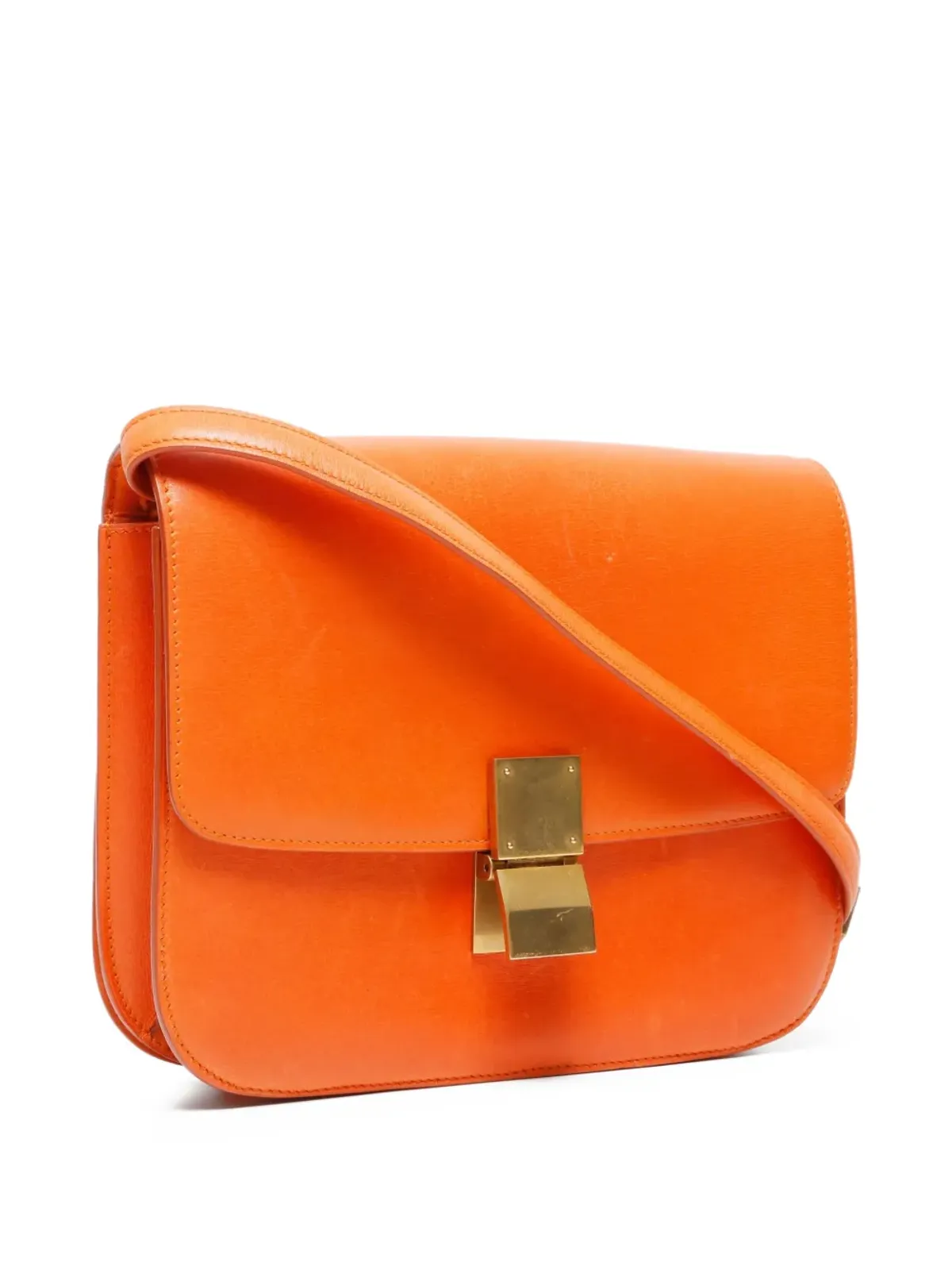 Celine ビンテージ 1980-1990s レザー クロスボディバッグ - オレンジ - 画像4