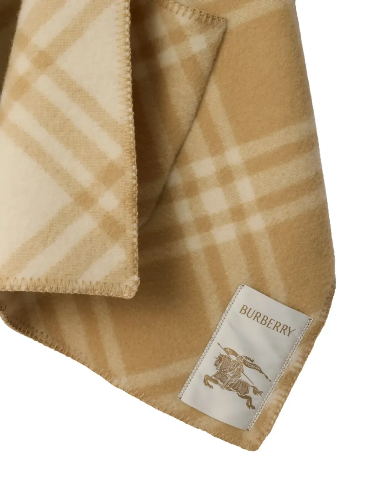 Burberry フード付きチェック柄ケープ - 画像2
