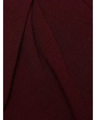 Roland Mouret アシンメトリックツイスト ベルト付き ウール ミニドレス レッド - サムネイル5