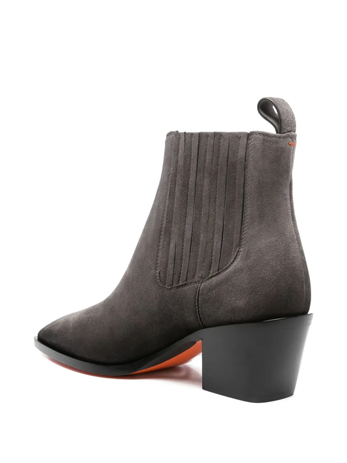 Santoni ポインテッドトゥ・スエード チェルシーブーツ - 画像3