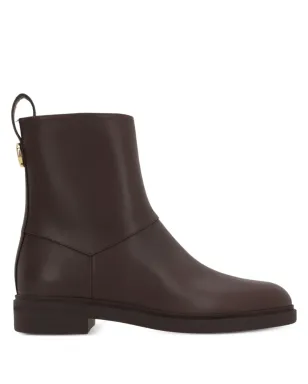 Loro Piana レザー ジップファスナー付きアンクルブーツ - サムネイル1