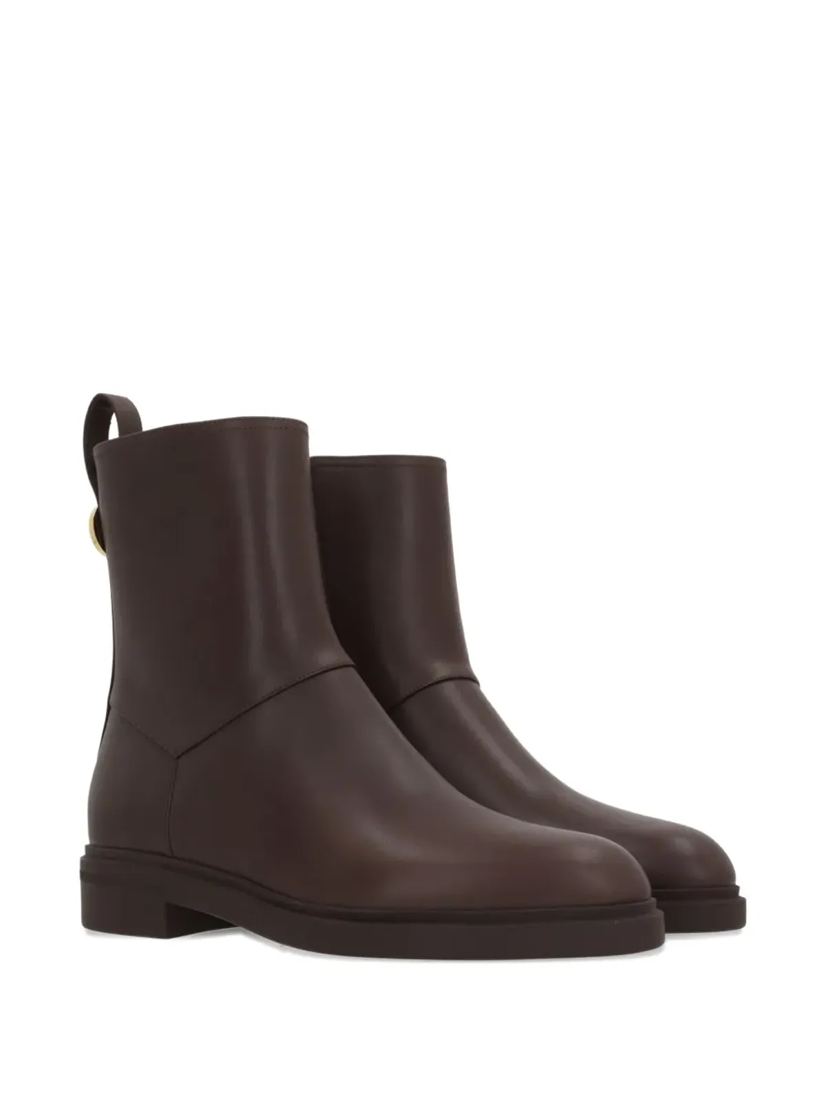 Loro Piana レザー ジップファスナー付きアンクルブーツ - 画像2
