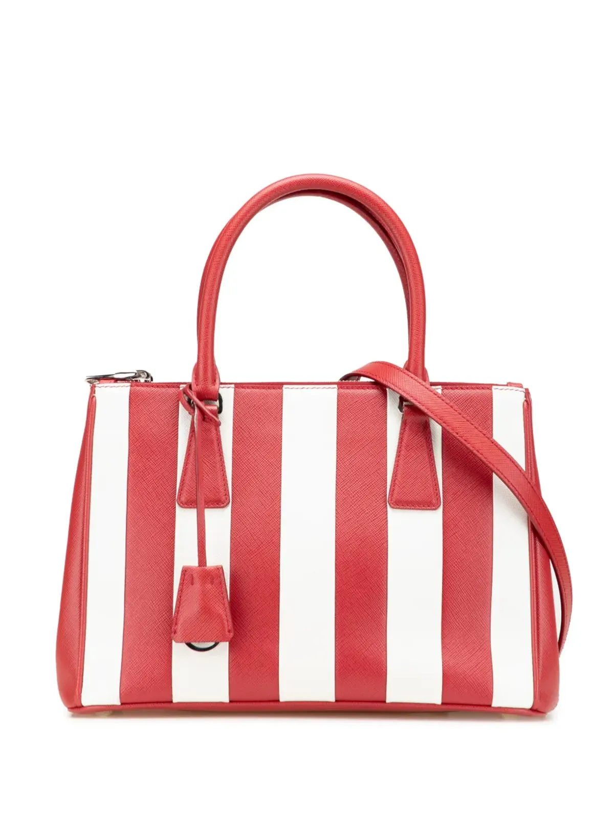 Prada Pre-Owned バイカラー サフィアノ ガレリア ダブルジップ サッチェル - レッド - 画像1