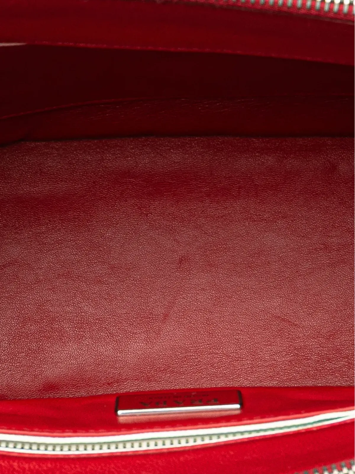 Prada Pre-Owned バイカラー サフィアノ ガレリア ダブルジップ サッチェル - レッド - 画像5