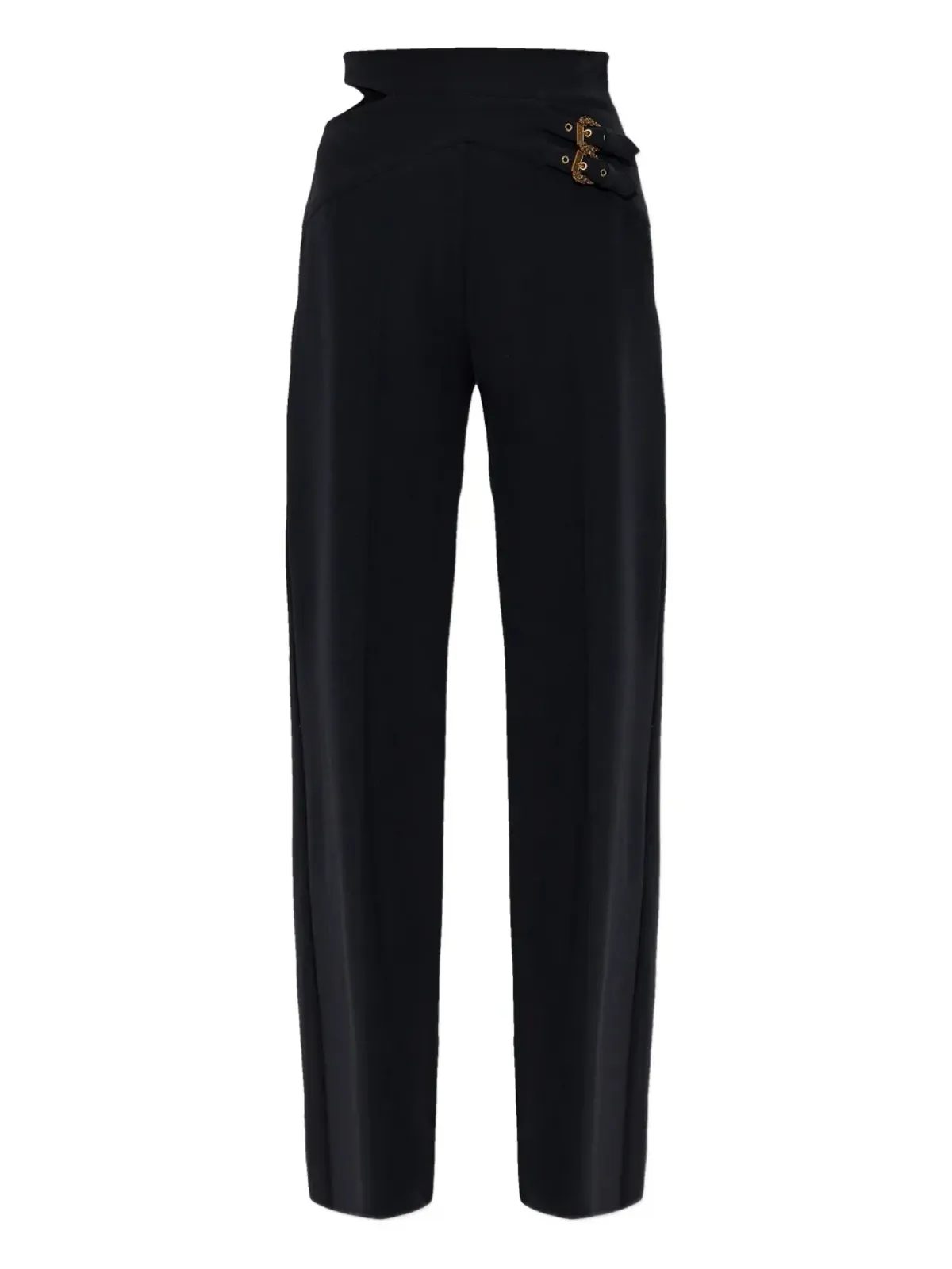 Versace Jeans Couture カットアウトバックルディテールパンツ - ブラック - 画像1