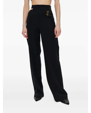 Versace Jeans Couture カットアウトバックルディテールパンツ - ブラック - サムネイル3