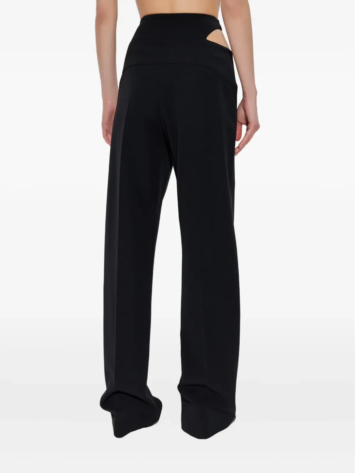 Versace Jeans Couture カットアウトバックルディテールパンツ - ブラック - 画像4