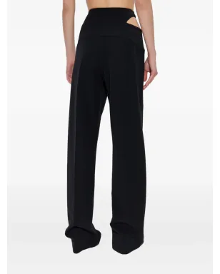 Versace Jeans Couture カットアウトバックルディテールパンツ - ブラック - サムネイル4