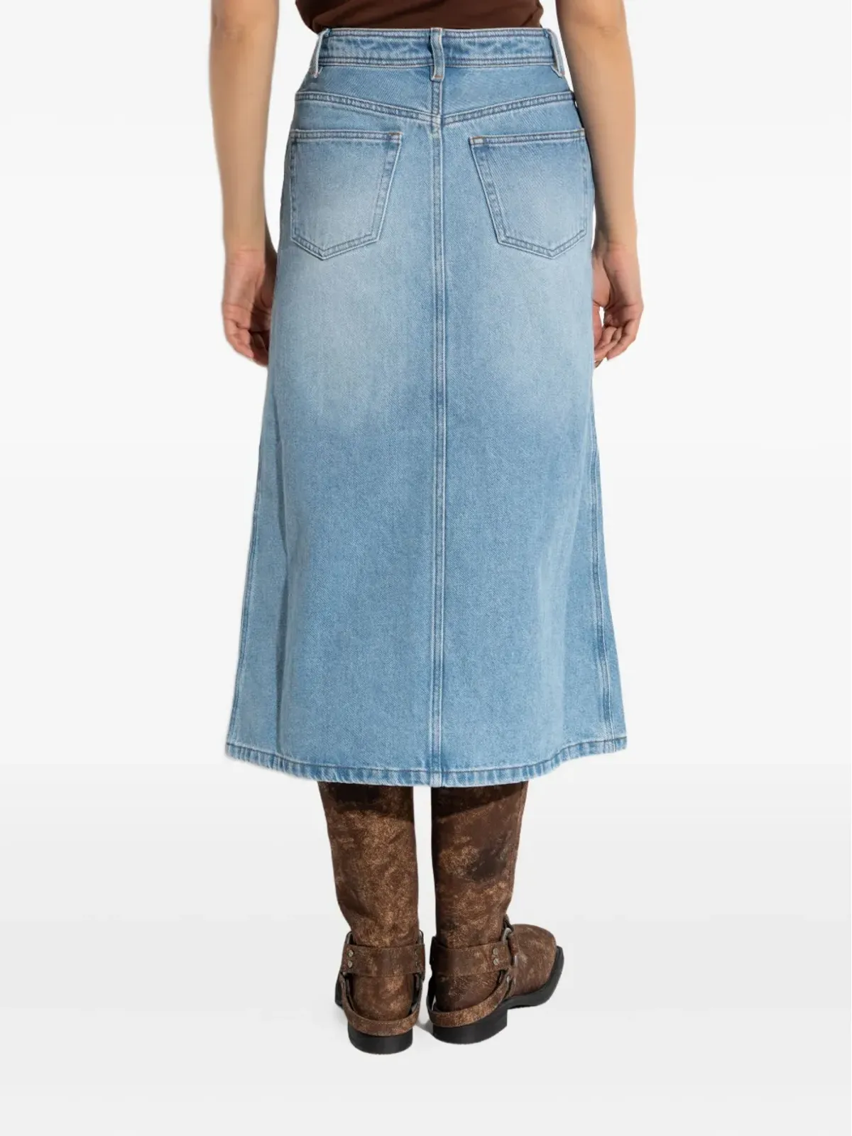 A.P.C. 前スリットデニムスカート - 画像4